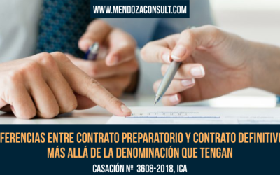 Sepa las diferencias entre contrato preparatorio y contrato definitivo, más allá de la denominación que tengan [Casación 3608-2018, Ica]